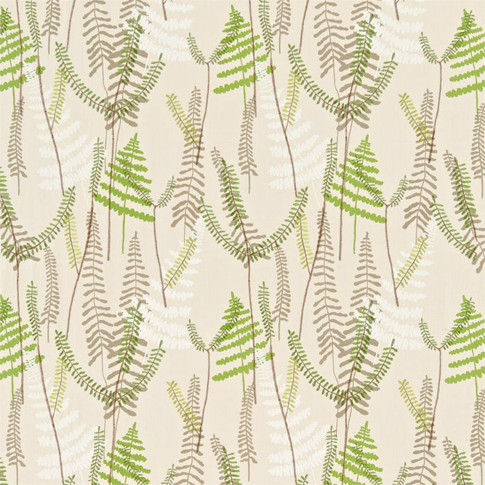 Scion Athyrium Hessian/Apple/Pebble 130352 Fabric NMEL130352