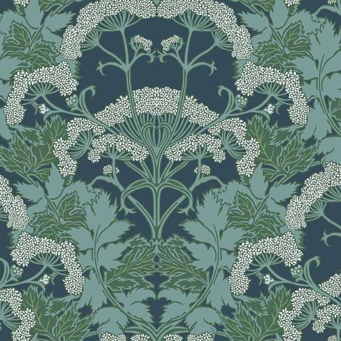 York Yarrow Nouveau Blue/Green Wallpaper NV5558