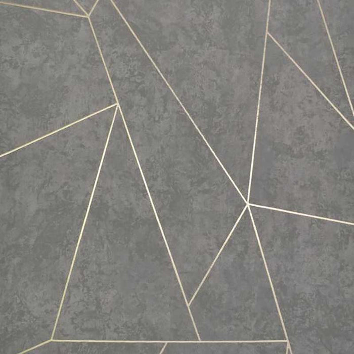 York Nazca Dark Grey/Gold Wallpaper NW3502