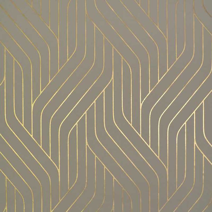 York Ebb And Flow Khaki/Gold Wallpaper NW3518