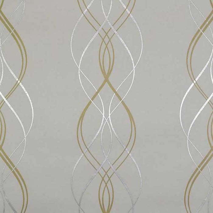 York Aurora Gold/Pearl/Silver Wallpaper NW3549