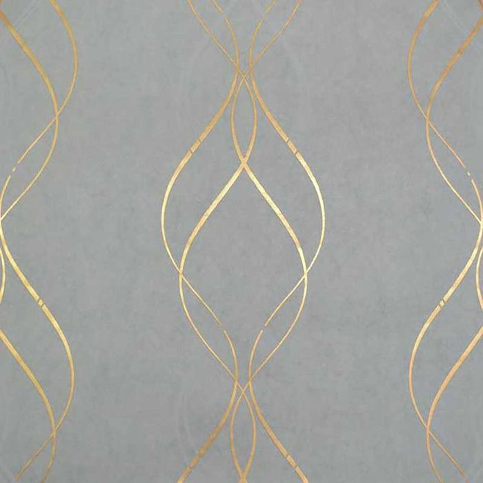 York Aurora Blue/Gold Wallpaper NW3551