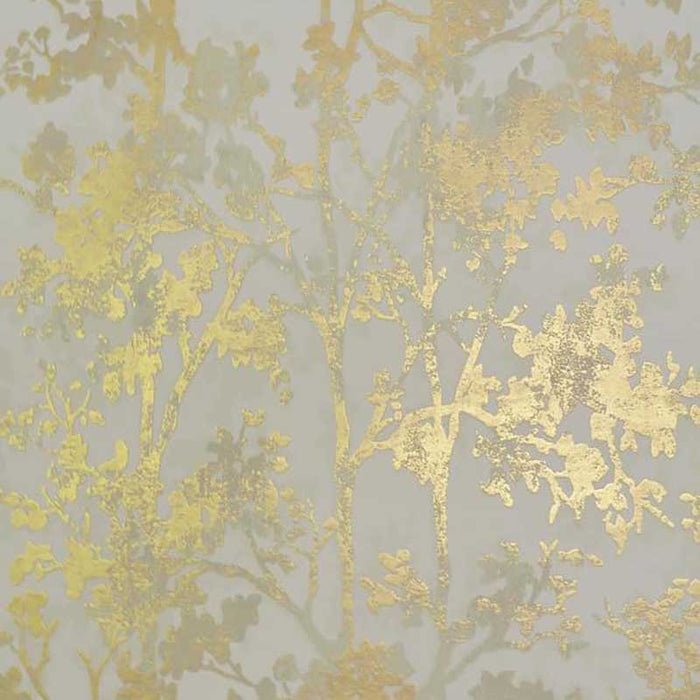 York Shimmering Foliage Almond/Gold Wallpaper NW3582