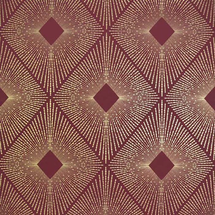 York Harlowe Red/Gold Wallpaper NW3588