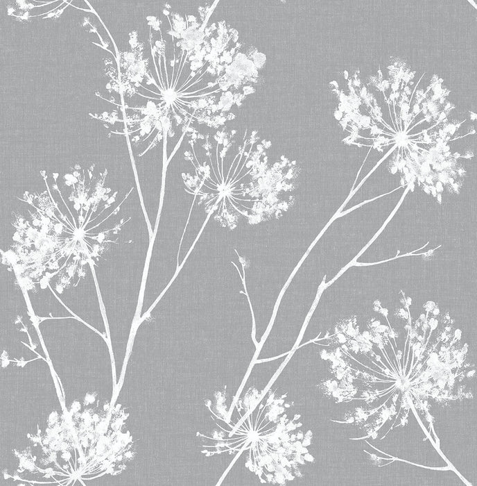 NextWall One O'Clocks Cove Gray Peel & Stick Wallpaper NW36008