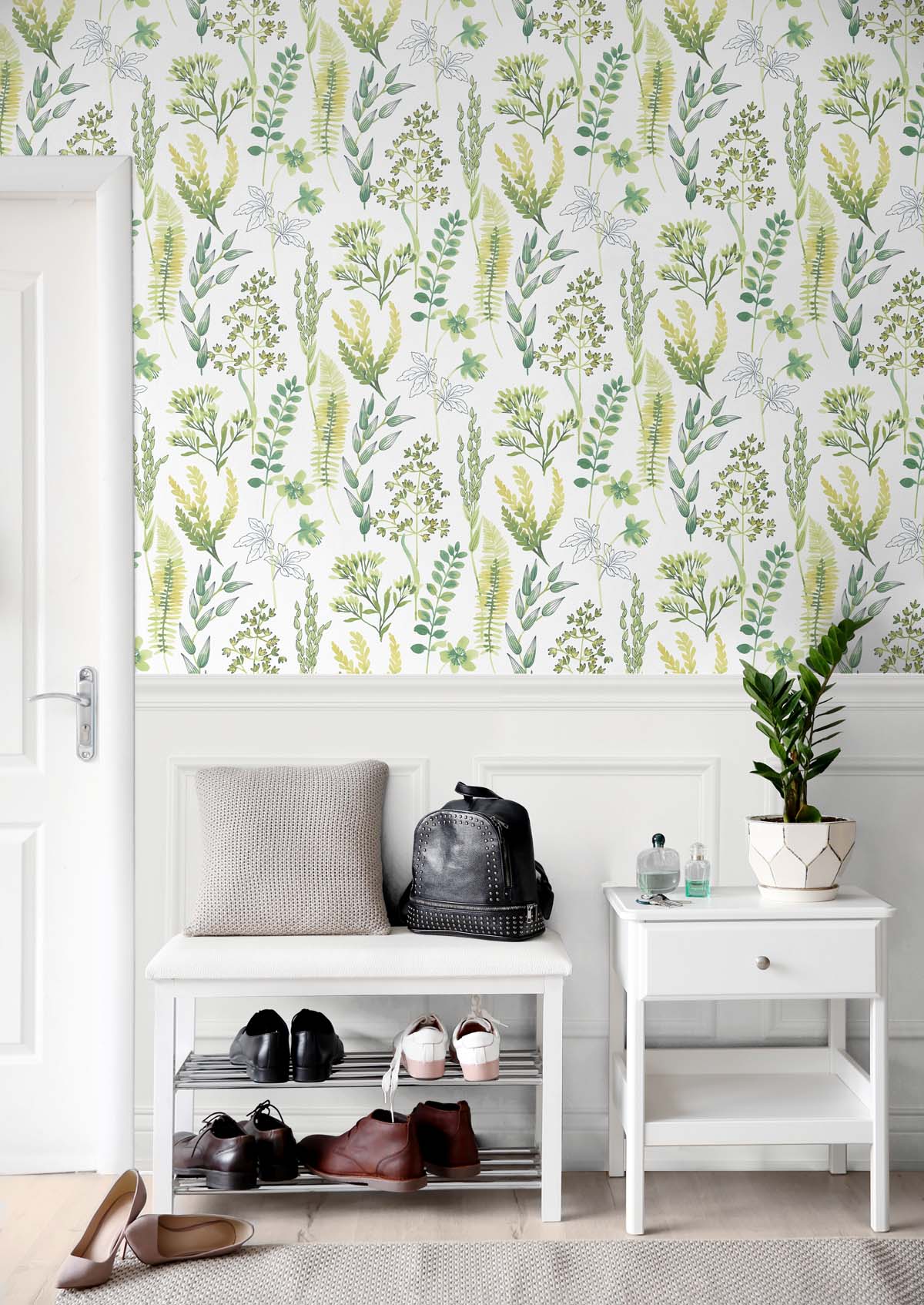 Seabrook Designs Wild Garden Lemon Lime Wallpaper NW45412