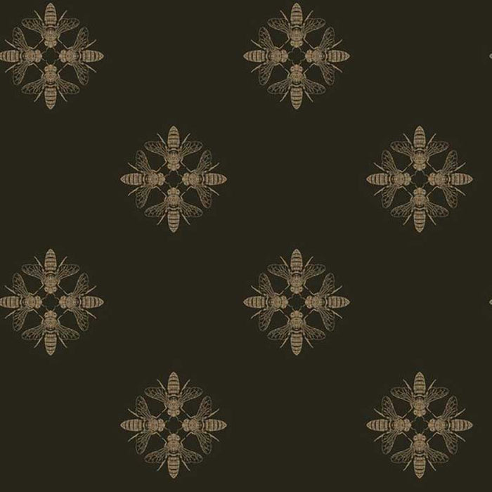 York Honey Bee Gold/Black Wallpaper ON1642