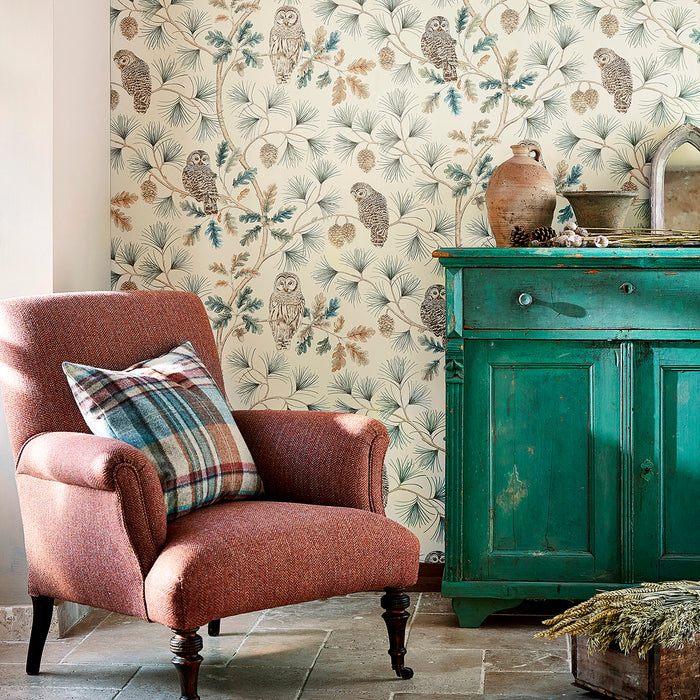 Sanderson Owlswick Teal 216595 Wallpaper DYSI216595