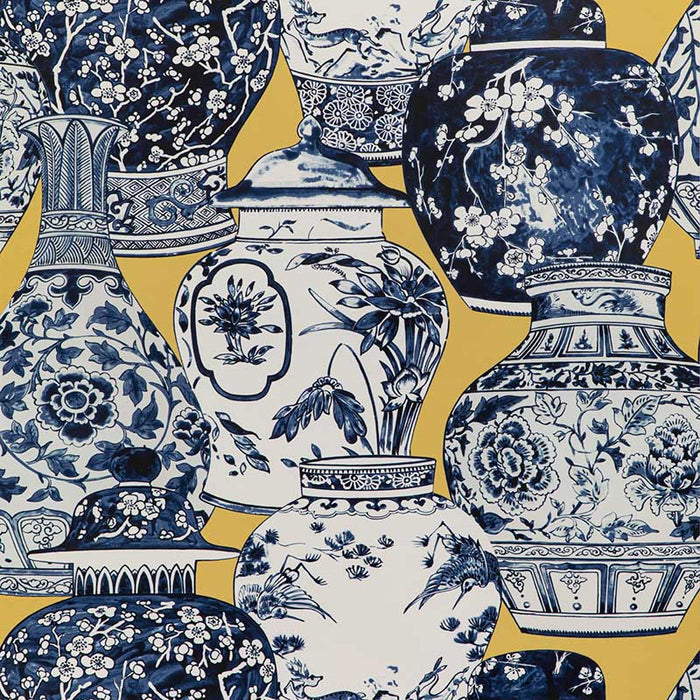 Lee Jofa Pandan Paper Maize/Blue Wallpaper P2020108.504.0