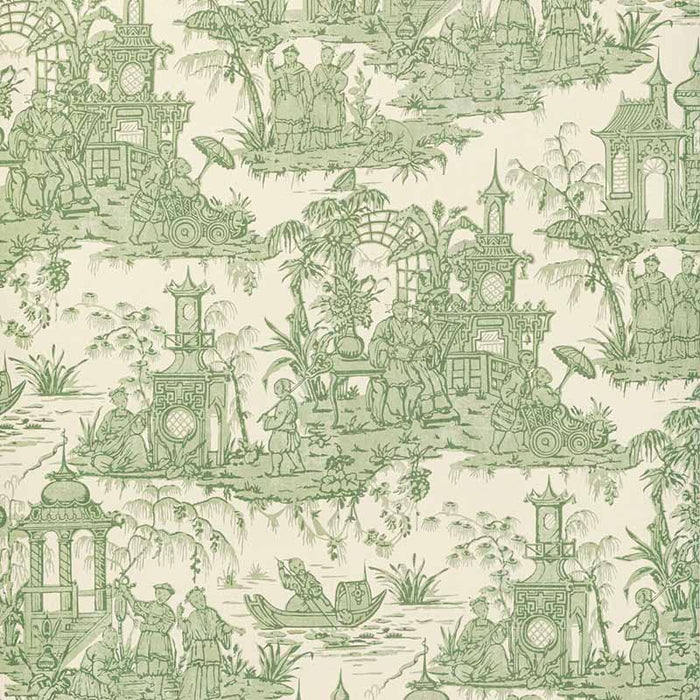 Lee Jofa Pagoda Toile Paper Green Wallpaper P2020110.316.0