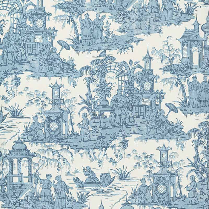 Lee Jofa Pagoda Toile Paper Blue Wallpaper P2020110.535.0