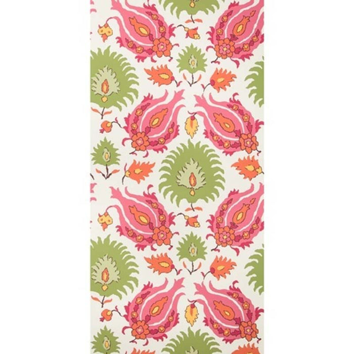 Brunschwig & Fils Kashmiri Pink/Green Wallpaper P8020102.7312.0