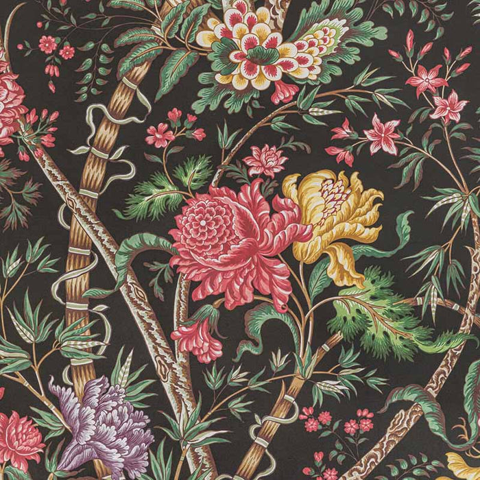 Brunschwig & Fils Luberon Noir/Multi Wallpaper P8022100.819.0