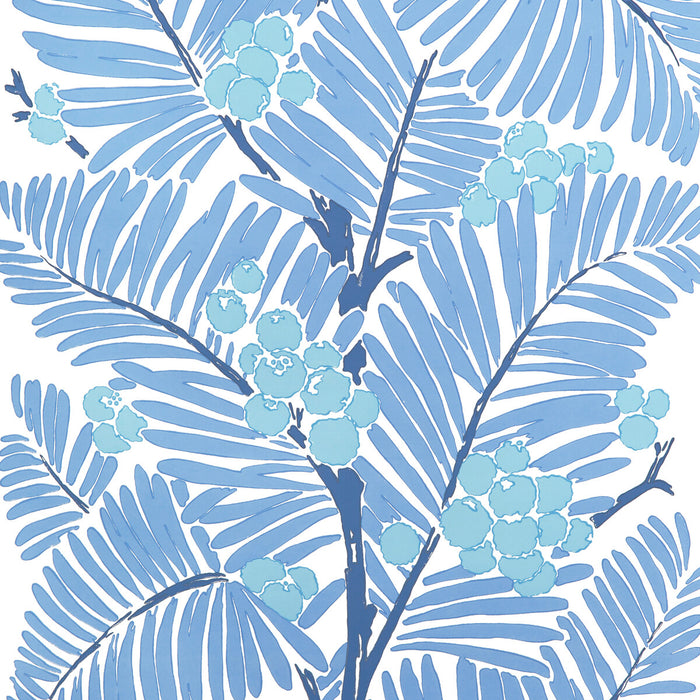 Brunschwig & Fils Palmar Blue Wallpaper P8022108.5.0