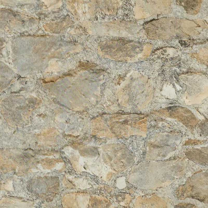 York Field Stone Grasscloth Tumbled Tan/Grey Wallpaper PA130904LW