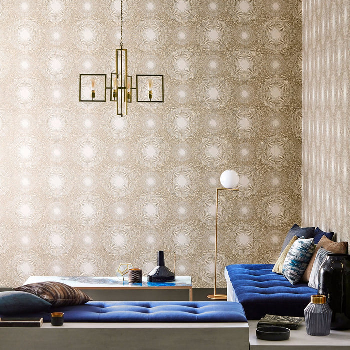 Harlequin Perlite Gold Iridescent / Coal 112072 Wallpaper EVIW112072