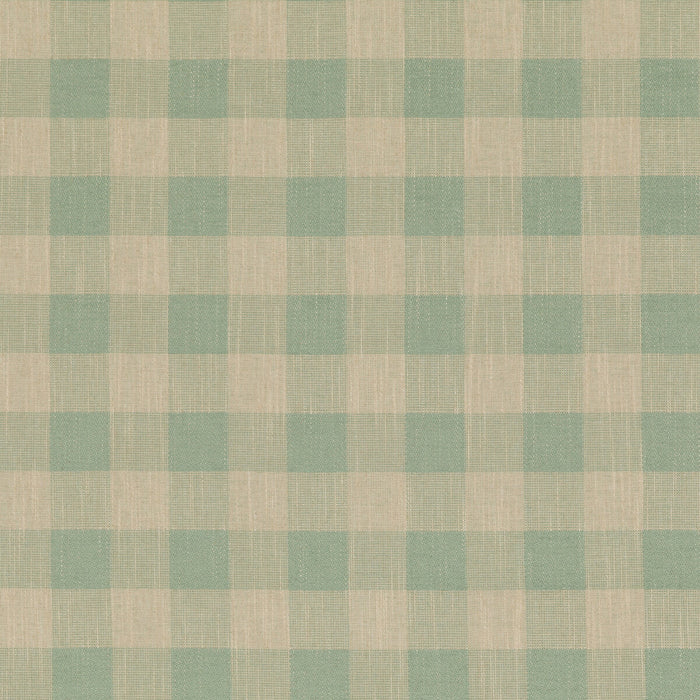 Baker Lifestyle Block Check Soft Aqua Fabric PF50490.715.0