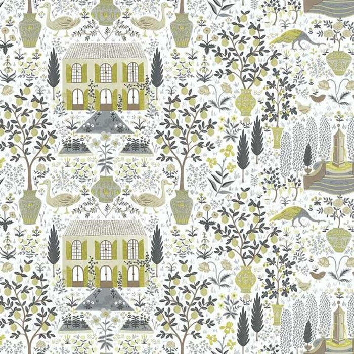 Rifle Paper Co Camont Linen/Gold Wallpaper RI5107