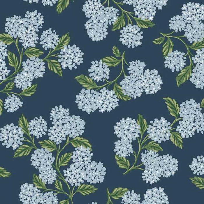 Rifle Paper Co Hydrangea Navy Wallpaper RI5142