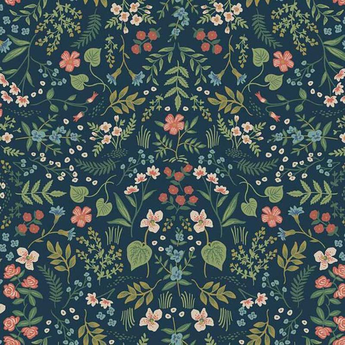 Rifle Paper Co Wildwood Navy Wallpaper RI5154