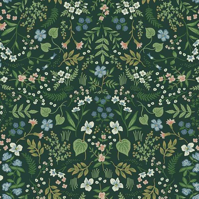 Rifle Paper Co Wildwood Hunter Green Wallpaper RI5156