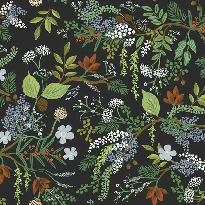 Rifle Paper Co Juniper Forest Black Wallpaper RI5166