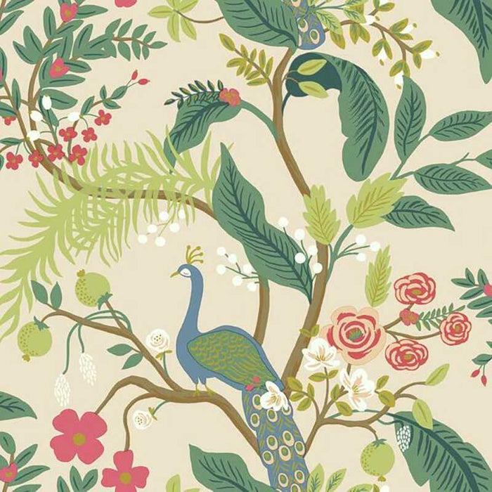 Rifle Paper Co Peacock Light Pink Wallpaper RI5169