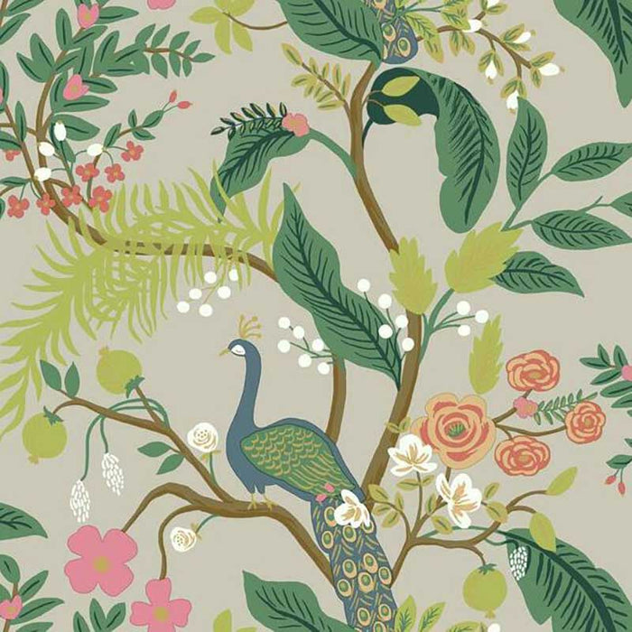 Rifle Paper Co Peacock Linen Wallpaper RI5171