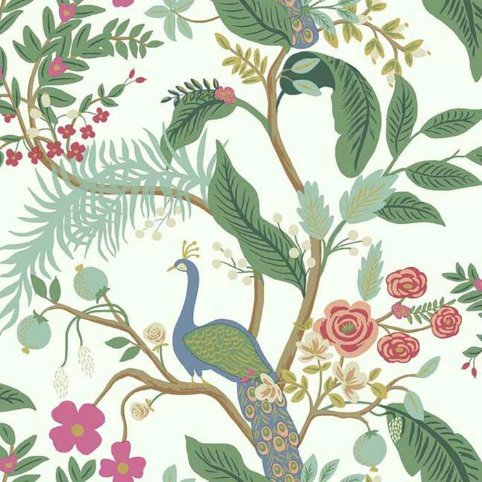 Rifle Paper Co Peacock Periwinkle Wallpaper RI5174