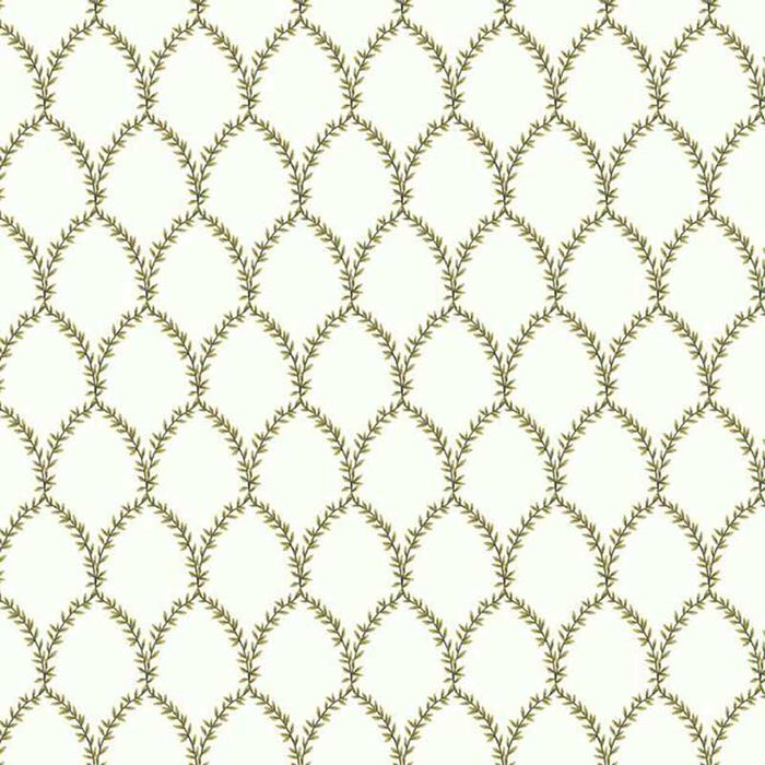 Rifle Paper Co Laurel Gold/White Wallpaper RI5176