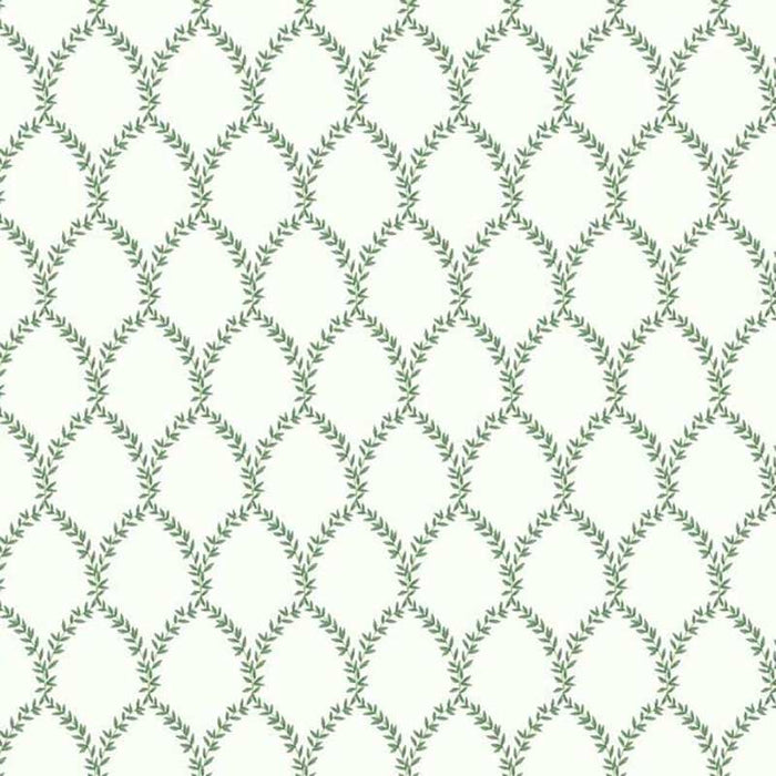 Rifle Paper Co Laurel Green/White Wallpaper RI5178