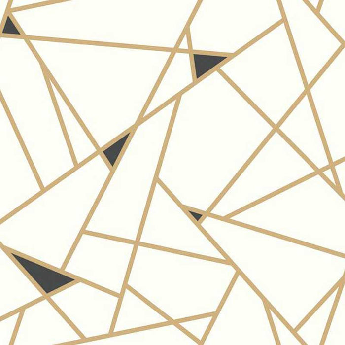 York Prismatic Gold/Black Wallpaper RY2702