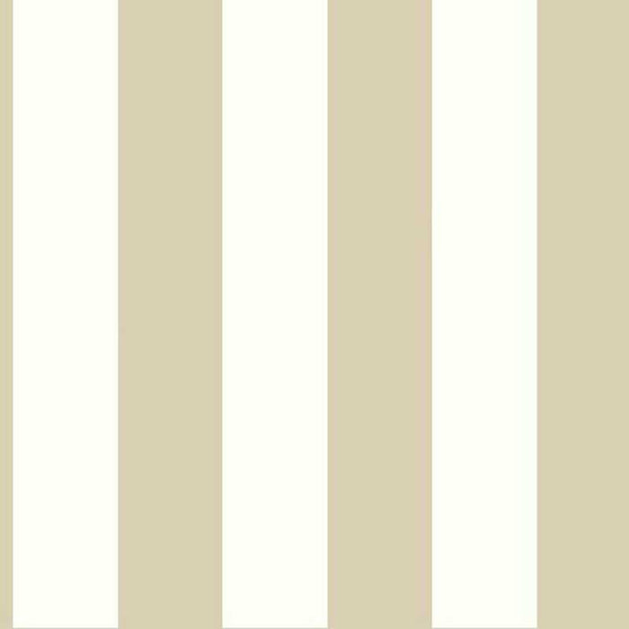 York 3" Stripe Tan/White Wallpaper SA9177