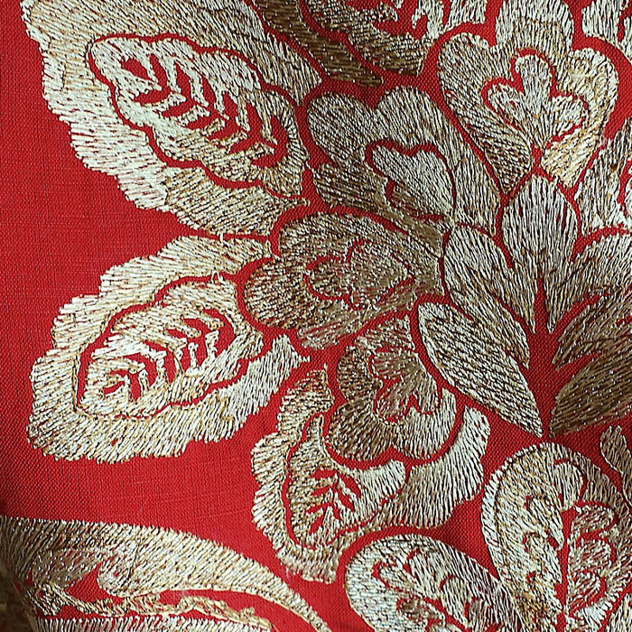 Scalamandre Elizabeth Damask Embroidery Alabaster Fabric SC 000127086