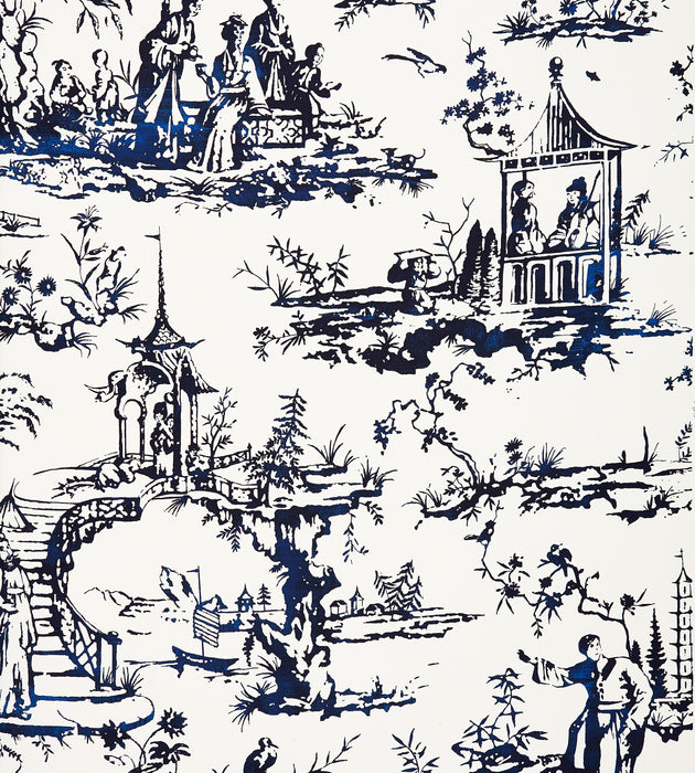 Scalamandre Summer Palace Porcelain Fabric SC 000216561