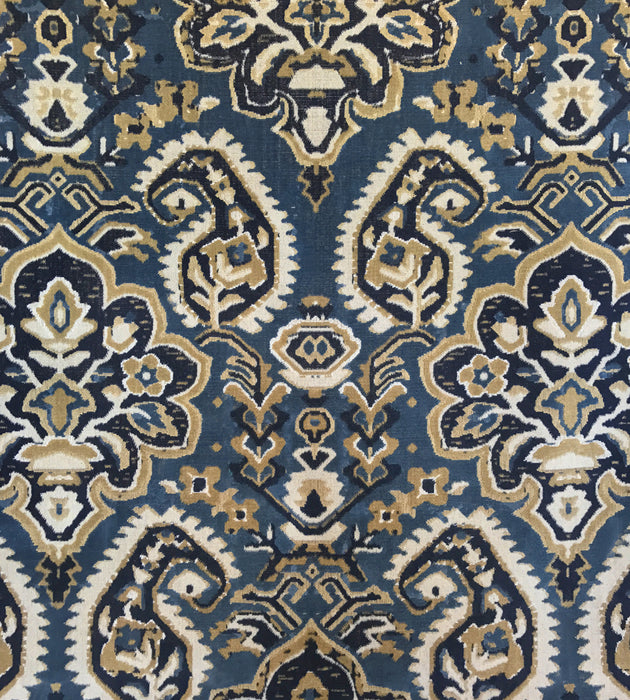 Scalamandre Oushak Linen Velvet Indigo Fabric SC 000227171