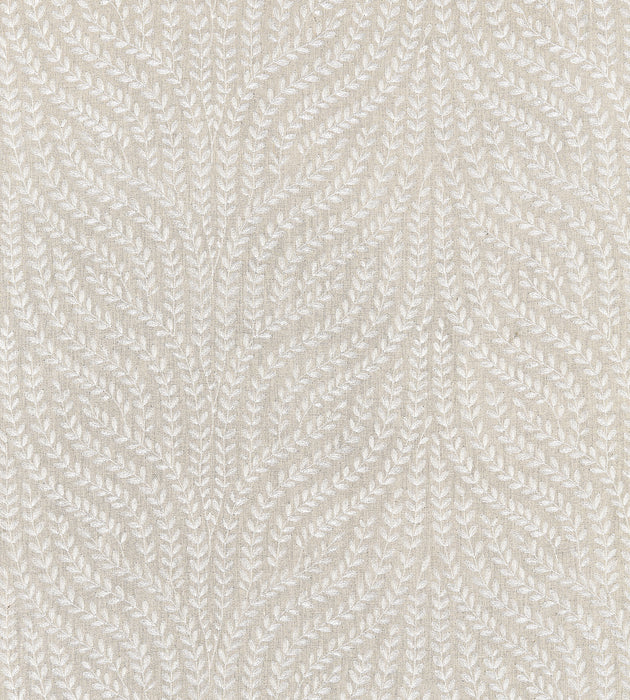 Scalamandre Willow Vine Embroidery Flax Fabric SC 000427125