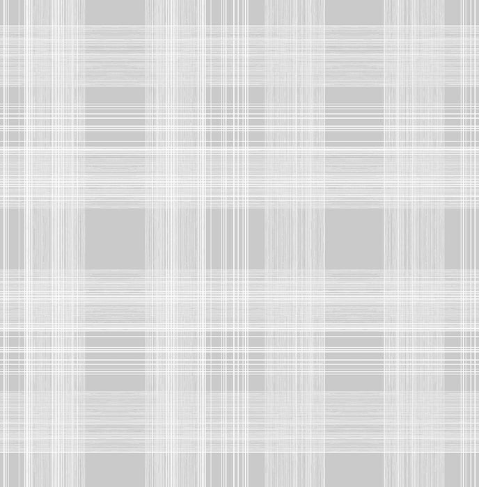 Stacy Garcia Home Rad Plaid Harbor Grey Peel & Stick Wallpaper SG10008