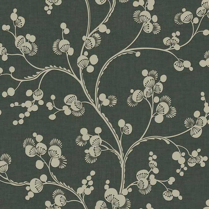 York Dahlia Trail Black/Taupe Wallpaper SS2502