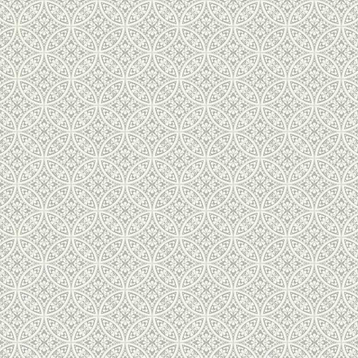 York Lacey Circle Geo Gray Wallpaper SS2517