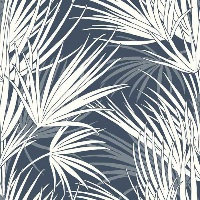 York Palmetto Navy/White Wallpaper SS2543