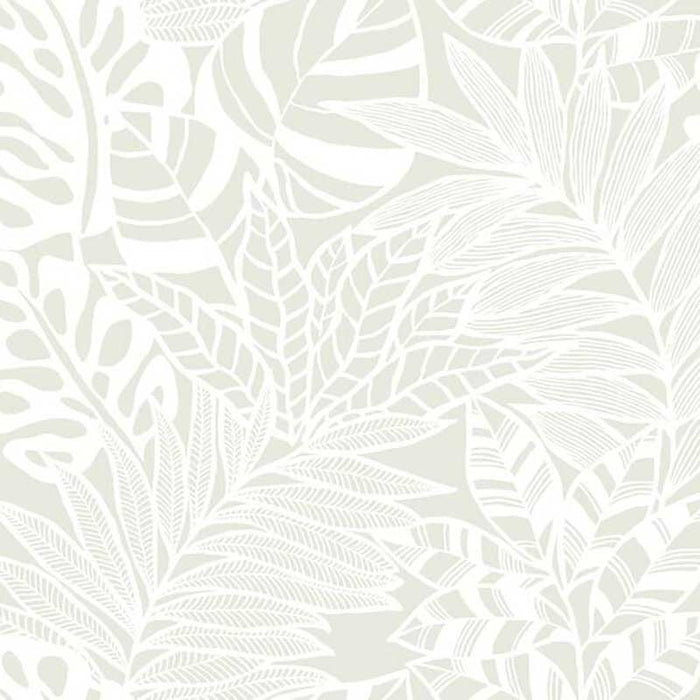 York Jungle Leaves White Wallpaper SS2573