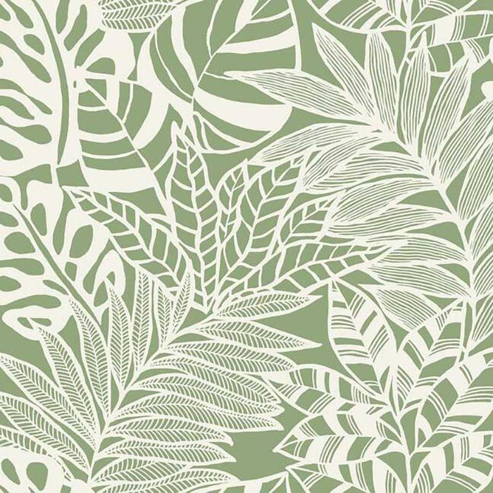 York Jungle Leaves Green Wallpaper SS2577