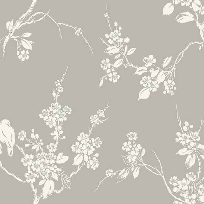 York Imperial Blossoms Branch Gray/White Wallpaper SS2588