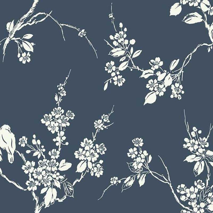 York Imperial Blossoms Branch Navy Wallpaper SS2592