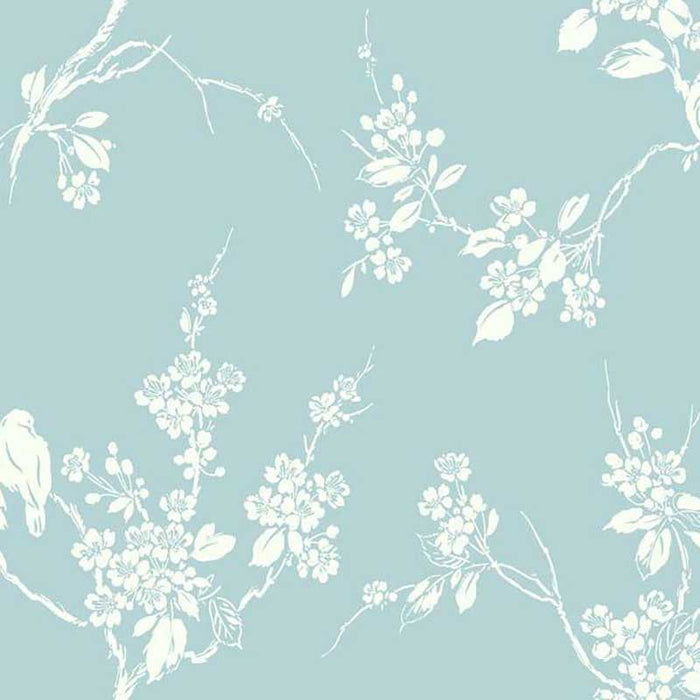 York Imperial Blossoms Branch Blue Wallpaper SS2593