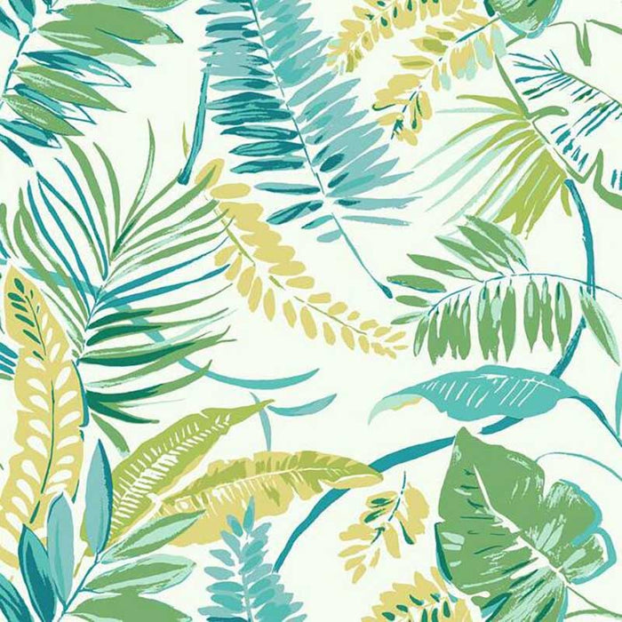 York Tropical Toss Aqua/Yellow Wallpaper TC2626