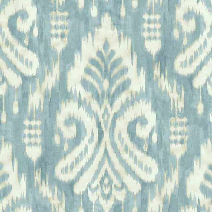 York Hawthorne Ikat Blue Wallpaper TC2644