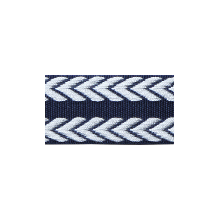 Lee Jofa Chevron Braid Navy & White Trim TL10182.501.0