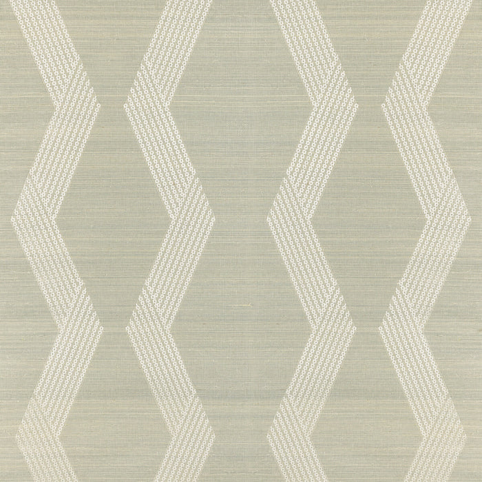 Kravet Couture Chainlink Emb Sisal Ice Wallpaper W3835.1101.0